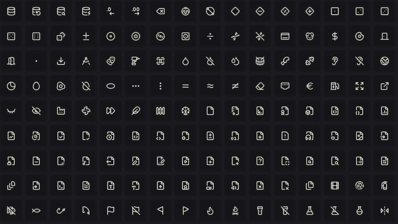 Biblioteca de ícones para plugins